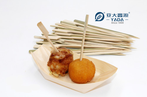 YADA 120mm Teppo Gushi-gun Shaped Bamboo Skewer Wholesale Disposable Customized Bamboo Skewers Stick