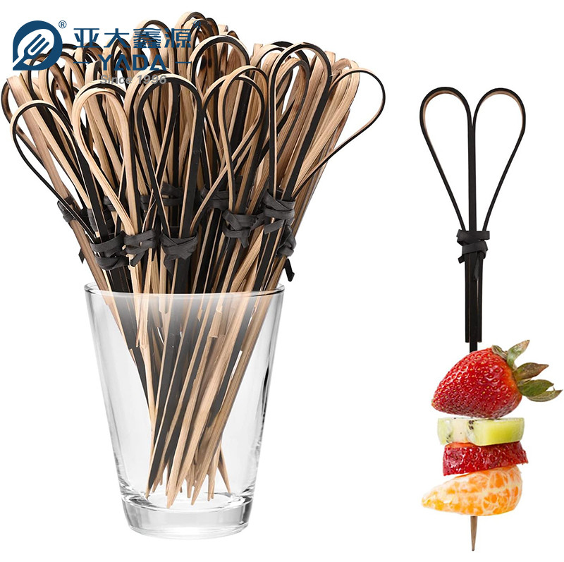 Disposable Heart Shaped Bamboo Skewers