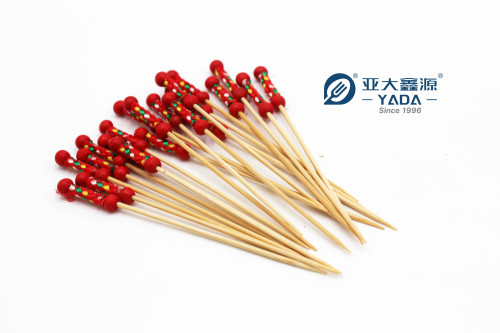 Disposable Ball End Bamboo Skewer Wholesale | YADA 150mm Eco-friendly Pick Decorative Cocktail Picks