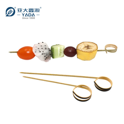 Disposable Looped Ring Bamboo Skewer Wholesale | YADA 120mm Eco-friendly Knotted Pick for Food Fruit