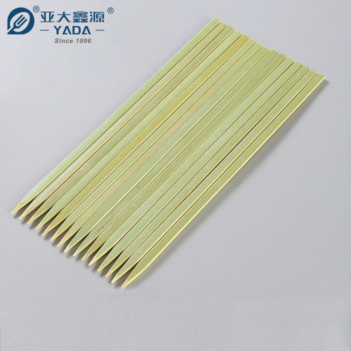 YADA 250mm Eco Flat Bamboo Skewers for Meat Wholesale Disposable Bamboo Skewer Chicken Sticks BBQ