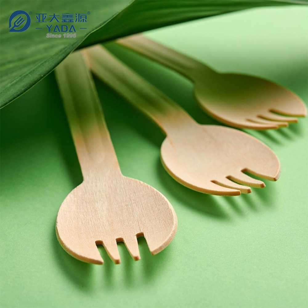 Cuchara-tenedor de madera Yada de 160 mm: para disfrutar de la mejor comida. Cuchara-tenedor de madera, Cuchara-tenedor de madera