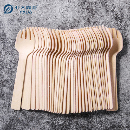 103mm Disposable Wooden Sporks Wholesale | YADA Biodegradable Wood Spork | Eco-friendly Pasta Spork