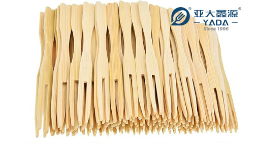 Disposable Bamboo Mini Forks Wholesale | YADA 90mm Eco-friendly Fruit Fork | Cocktail Pick Appetizer