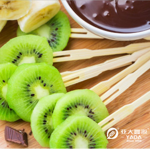 Mini Garfos de Bambu Descartáveis | Garfo de Frutas Ecológico YADA 90mm | Palitos de Coquetel e Aperitivo