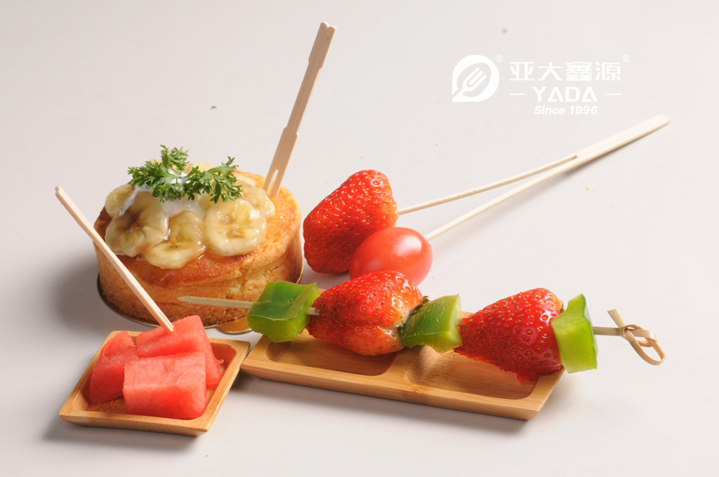 Mini tenedor de bambú YADA, tenedores de bambú para cócteles, tenedor pequeño para aperitivos, mini tenedores de bambú, tenedores para frutas