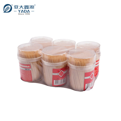 YADA 65mm Double Point Wooden Toothpicks Wholesale Disposable Wood Picks for HoReCa Use