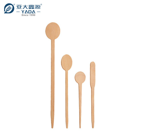 Palillos de madera para alimentos pequeños de 100 mm de YADA, venta al por mayor, tenedores desechables para recoger frutas con chips de madera de abedul