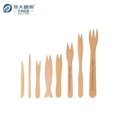 Disposable Tiny Wooden Chip Fork Wholesale | YADA 85mm Eco-friendly Food Pickers | Mini Fruit Fork