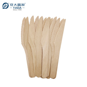 Cuchillo de madera YADA de 165 mm al por mayor Cuchillos de madera desechables ecológicos YD-F ideales para pasteles