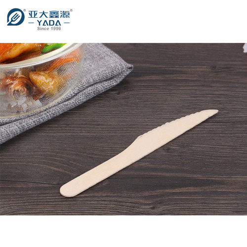 165mm Disposable Wooden Knife Wholesale | YADA Eco Compostable Wooden Knife | Butter Knives | YD-B