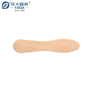 YADA 75mm Disposable Wooden Ice Cream Spoons Wholesale | Small Wood Spoon Individually Paper Wrap