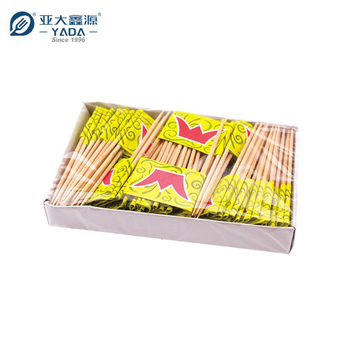 YADA 65mm Wooden Flag Toothpicks Wholesale Wood Toppers Picks Disposable Decorative Toothpicks