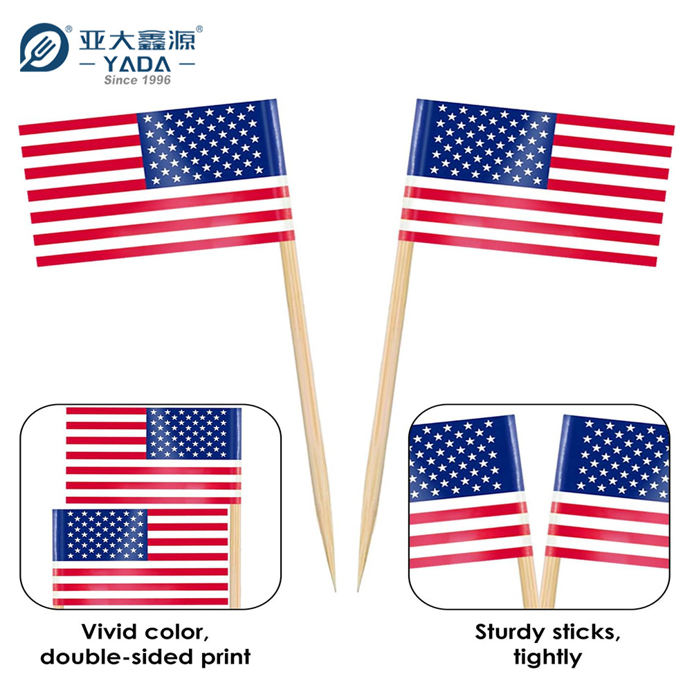  Disposable Toothpicks, Flag Toothpicks, American Flag Toothpicks