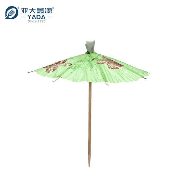 亚大鑫源 一次性木质4 英寸迷你雨伞牙签批发 | 鸡尾酒装饰牙签 | 木质鸡尾酒伞签 | 夏日海滩风情装饰伞牙签