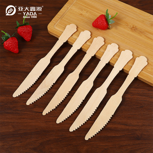 Cuchillo de madera ecológico YADA de 205 mm al por mayor Cuchillos de carne de madera compostables desechables YD-L