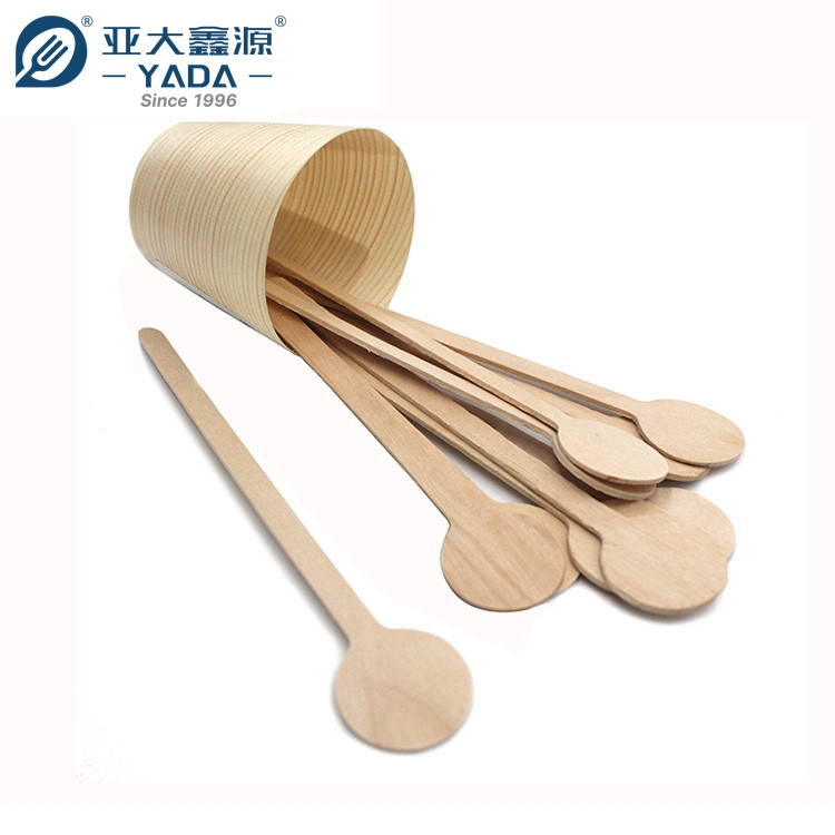 round head disposable wooden stirrers