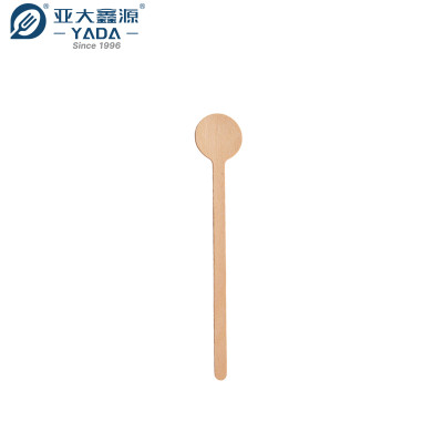 Agitadores de café de madera con punta redonda de 150 mm de YADA, palitos de madera desechables con logotipo estampado en caliente personalizado