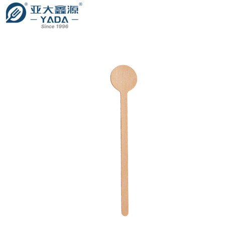 Agitadores de café de madera con punta redonda de 150 mm de YADA, palitos de madera desechables con logotipo estampado en caliente personalizado