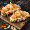 Palitos de dente decorativos de madeira com babados no atacado | Palitos de dente com babados coloridos de 4 polegadas | Palitos com babados para aperitivos
