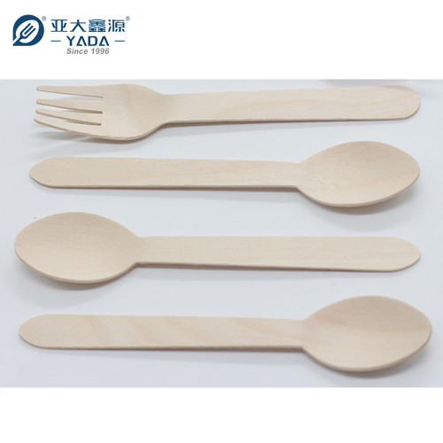 Cucharas de madera ecológicas YADA de 160 mm Cuchara de madera compostable desechable al por mayor YD-F