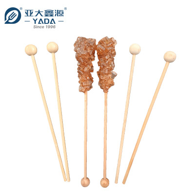 YADA 150mm Wooden Candy Sticks With Ball Wholesale | Disposable Rock Candy Stick|Wood Lollipop Stick
