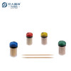亚大鑫源65mm 批发双尖一次性木牙签 | 可重复使用牙签桶 批量供应餐厅 一次性牙签 | 彩色牙签桶 颜色可选红蓝黄绿色 桶装牙签 YD-PC300C