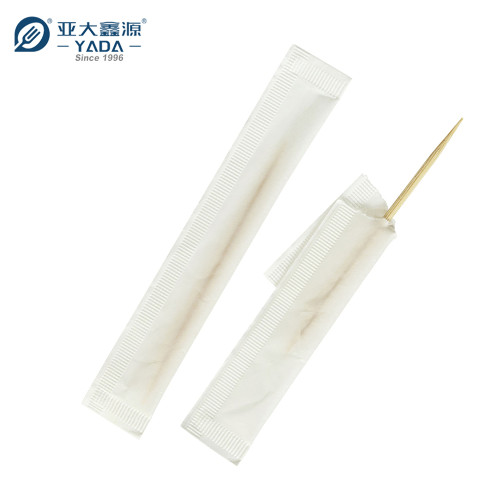 YADA 63mm Paper Individually Wrapped Bamboo Toothpicks Wholesale Double Point Bamboo Fruit Picks