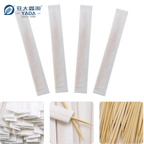 亚大鑫源 63mm 一次性竹牙签批发 | 纸质独立包装 竹牙签批发 | 双尖竹签 水果签 开胃菜签 鸡尾酒签 橄榄签 烧烤签