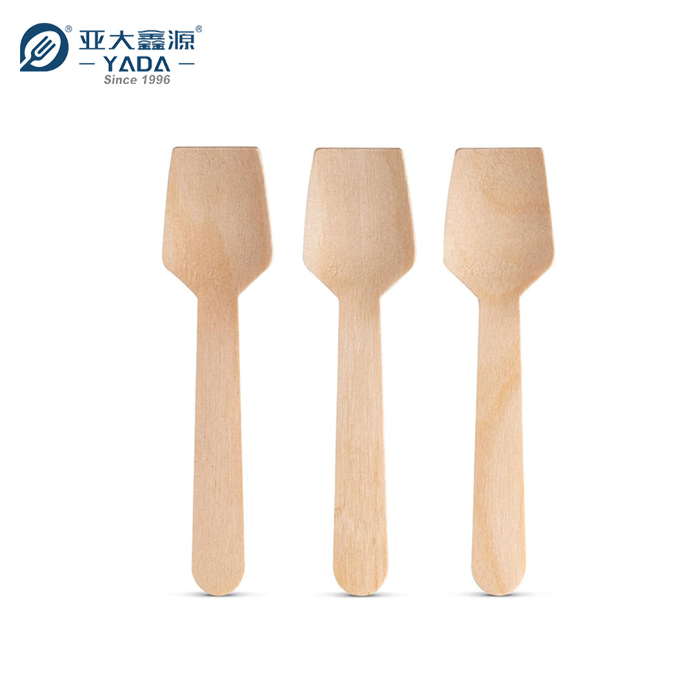 Disposable Wooden Square Head Spoons