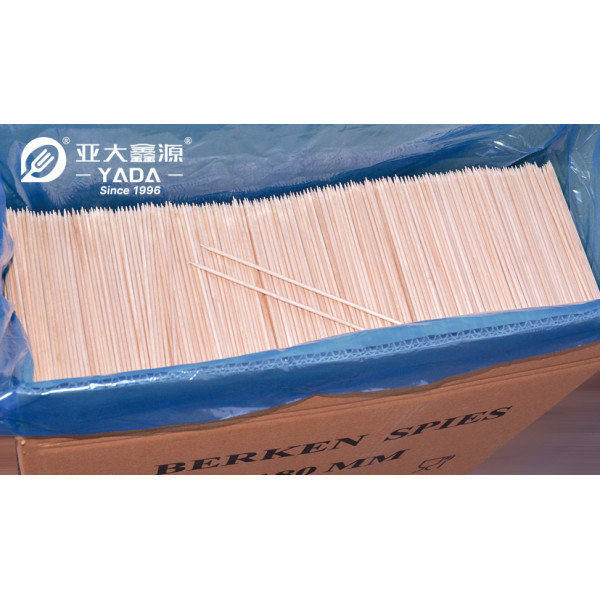 亚大鑫源 180mm 批发烤肉串木签 | 批发一次性桦木烤肉串签 | 木签适用于肉串自动生产机器