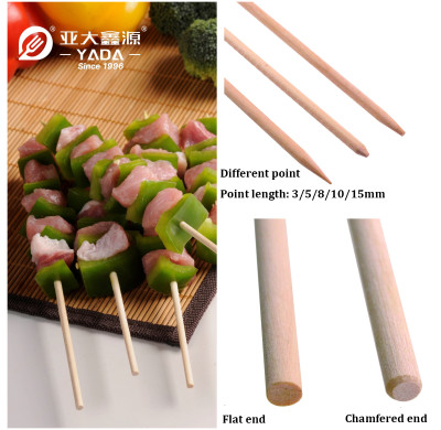 YADA 300mm Wooden Skewers Wholesale | Disposable Compostable Wood Skewer | Sticks for Machine Use