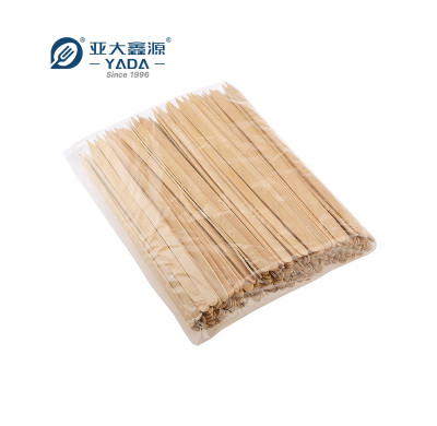 YADA 240mm Meat Wooden Skewers for Beef | Wholesale Disposable Wood Flat Sticks | Skewer for Kebab