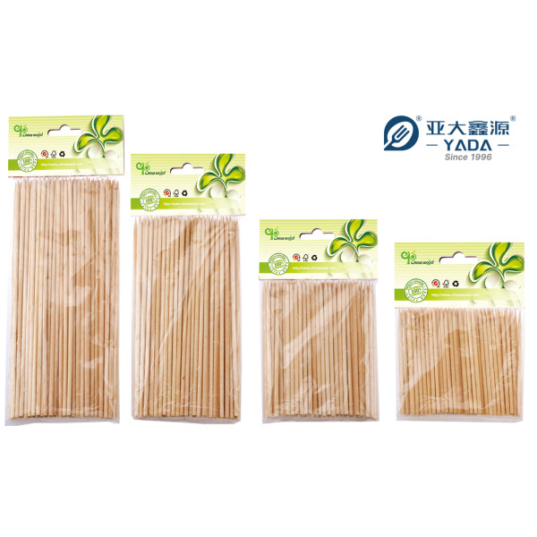 亚大鑫源 250mm 批发一次性木制烤肉串木棍 | 环保可堆肥可降解木签 | 适用烧烤烤肉串木签批发