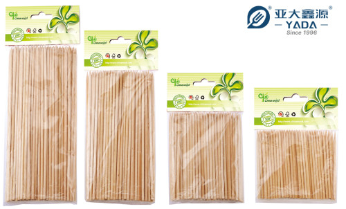 YADA 250mm Wooden Skewers Wholesale Disposable Eco-friendly Wood Skewer Sticks For BBQ Grilled