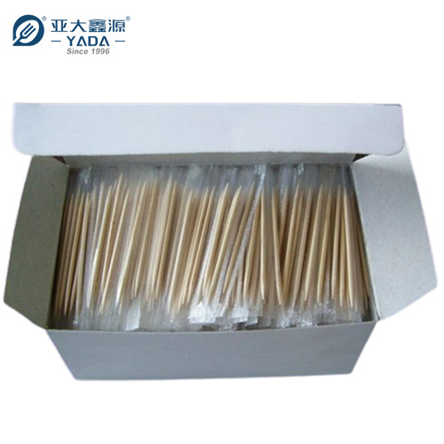 YADA 65mm Cello Wrapped Wooden Toothpicks Wholesale Disposable Double Point Wood Toothpicks