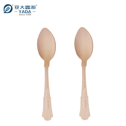 Cucharas de madera compostables YADA de 205 mm al por mayor Cuchara de madera ecológica desechable YD-L