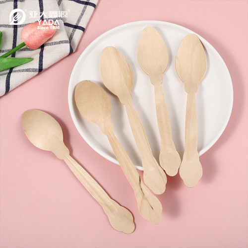 205mm Eco Disposable Wooden Spoons Wholesale | YADA Biodegradable Spoon | Compostable Spoon YD-L