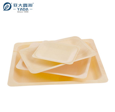 Venta al por mayor de tablas rectangulares desechables | bandeja rectangular de álamo de YADA | bandeja de madera