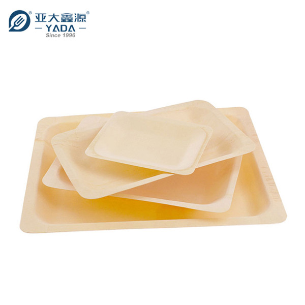 YADA Rectangular Wooden Dining Plates Wholesale | Disposable Square Plate |Wood Pallets|Serving Tray