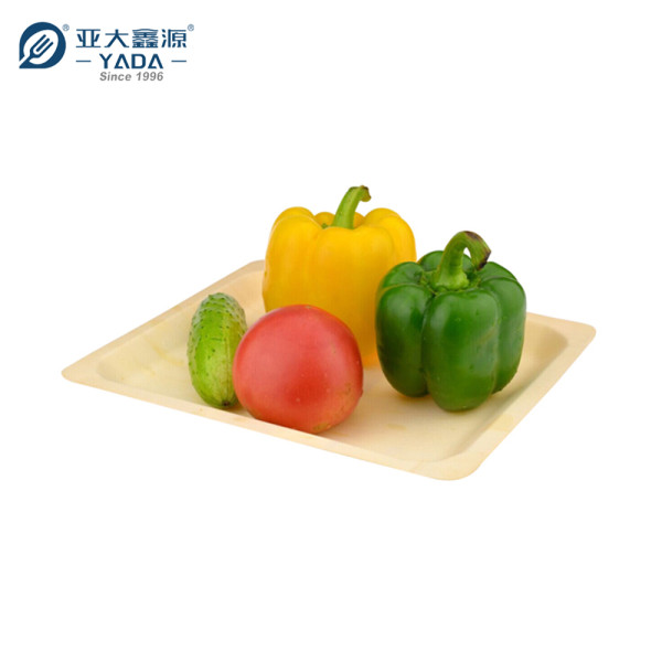 YADA 125mm Square Wooden Plate Wholesale | Disposable Wood Pallets | Cake Plates | Serving Tray