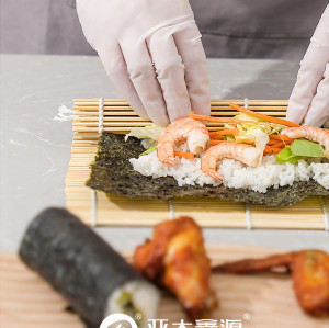 Esteira de bambu para sushi YADA | Esteira descartável para enrolar sushi para restaurantes e empresas alimentícias