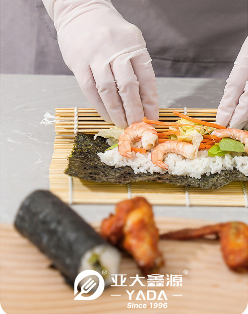 Esterilla de bambú para sushi YADA, venta al por mayor, esterilla desechable para enrollar sushi para restaurantes y empresas de alimentación