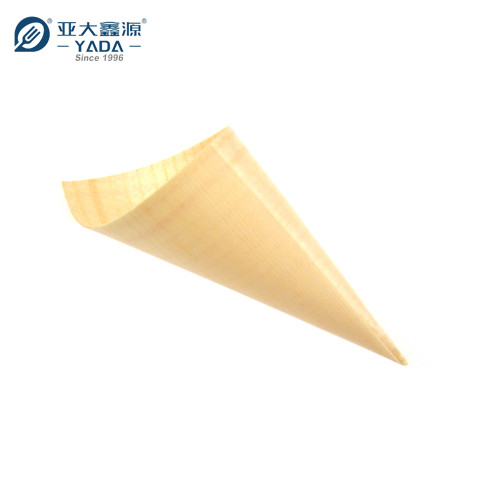 YADA Wooden Cone Wholesale Disposable Wood Sushi Cones Appetizer Food Container