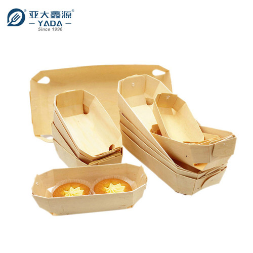 YADA Eco-friendly Wooden Baking Mold Disposable Loaf Pans Wooden Bread Box Wood Bakery Boxes