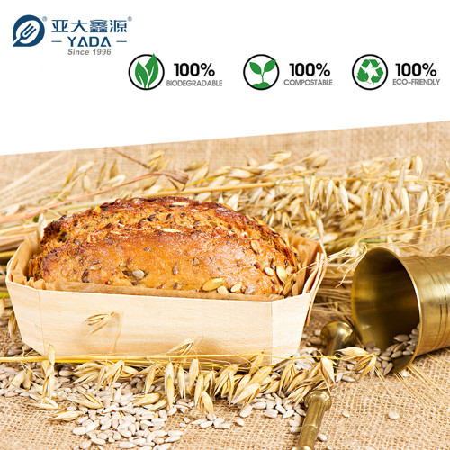 YADA Eco-friendly Wooden Baking Mold Disposable Loaf Pans Wooden Bread Box Wood Bakery Boxes