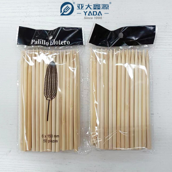 YADA 6.0 x 150mm Bamboo Skewers Wholesale Disposable Skewers for Corn Bamboo Sticks