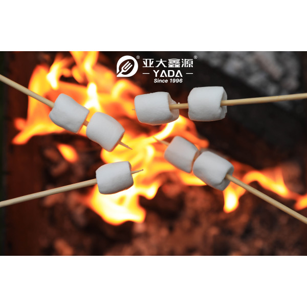 Brochetas de bambú ecológicas YADA, venta al por mayor, palitos de bambú para asar malvaviscos, brochetas desechables