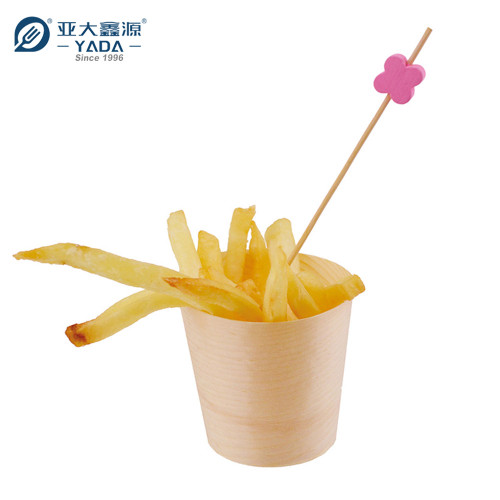 YADA Bulk Wooden Cup Wholesale Disposable Ice Cream Cake Cups Wood Chocolate Mousse Cups