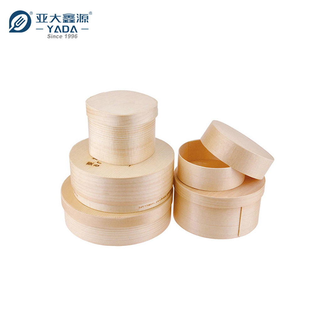 Disposable Wooden Lidded Round Boxes